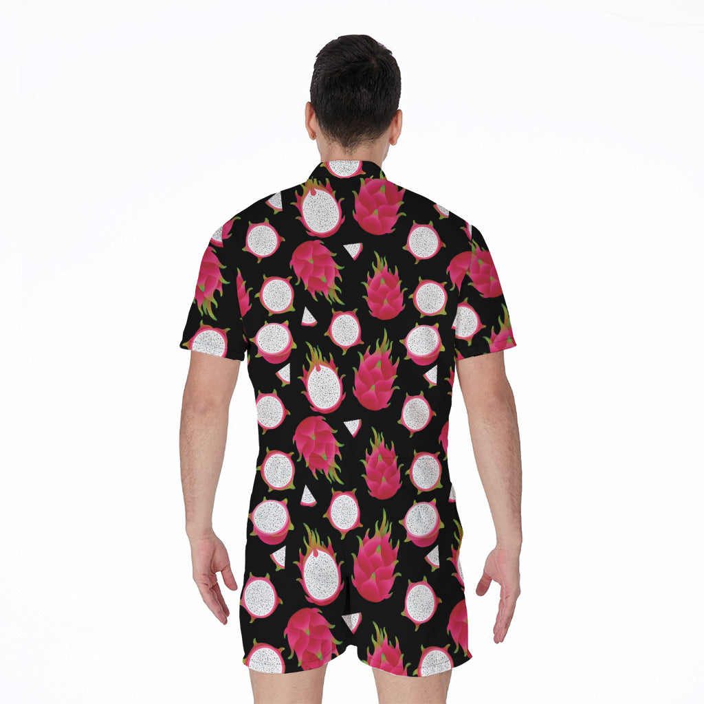 Pitaya Pattern Print Men's Rompers