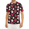 Pitaya Pattern Print Men's Short Sleeve Rash Guard