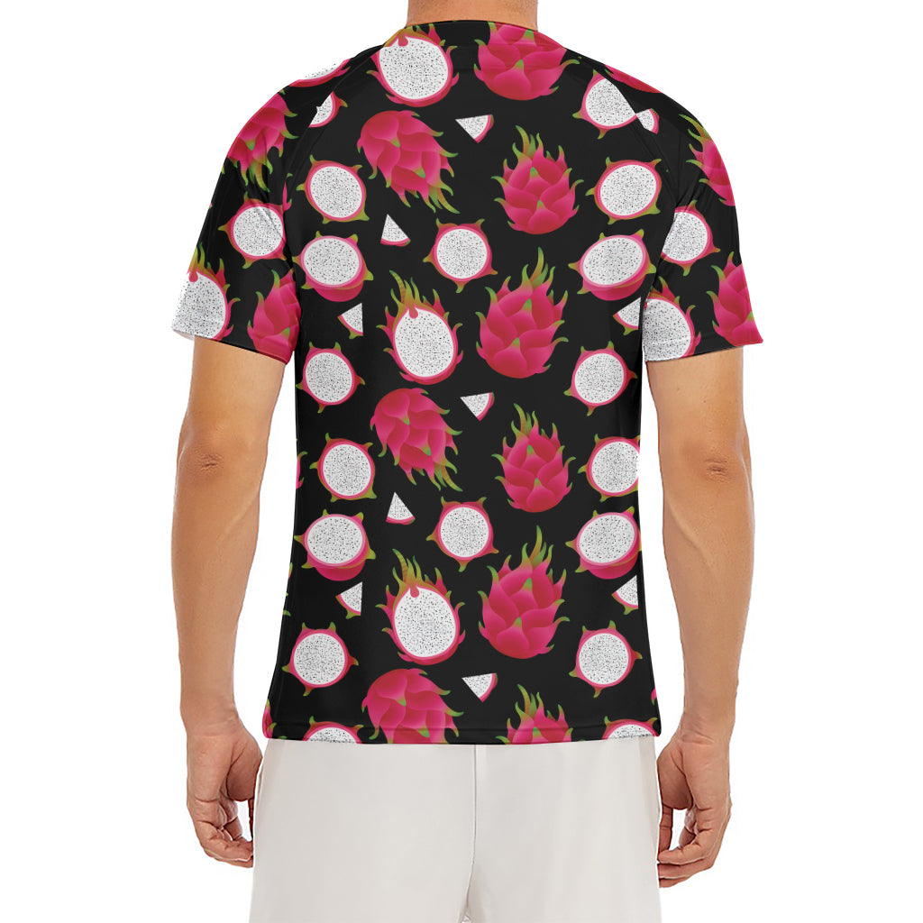Pitaya Pattern Print Men's Short Sleeve Rash Guard