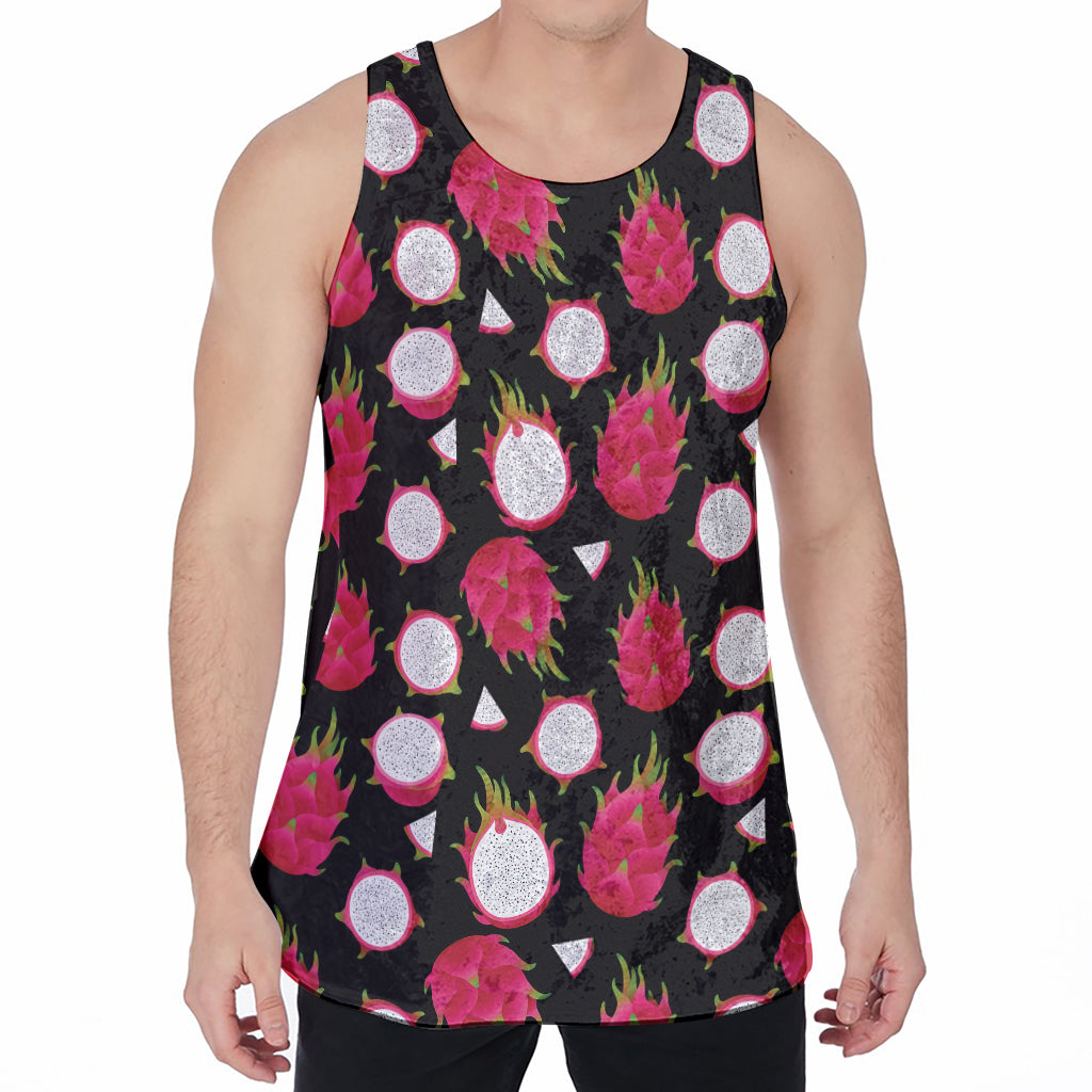 Pitaya Pattern Print Men's Velvet Tank Top