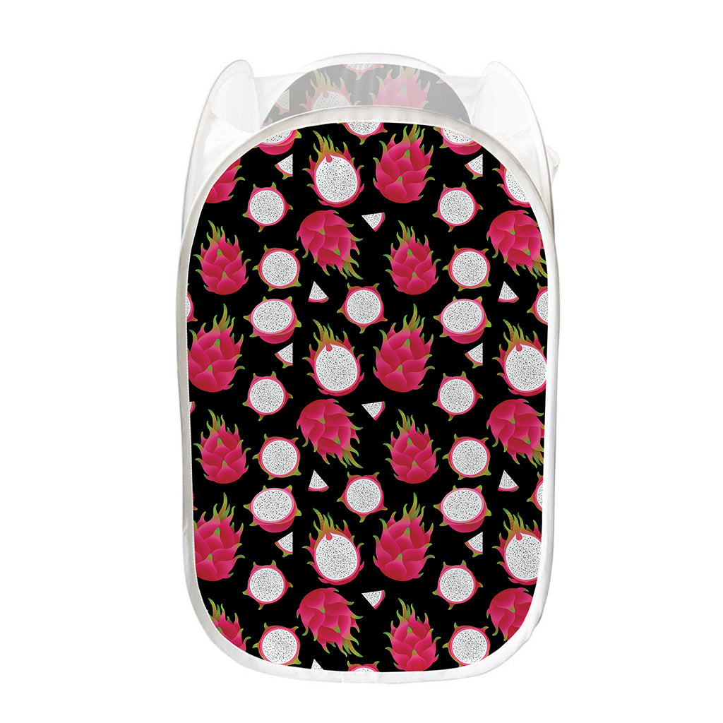 Pitaya Pattern Print Mesh Laundry Hamper