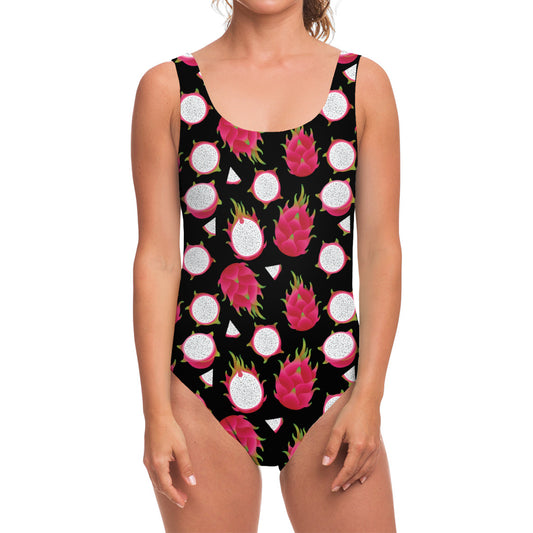 Pitaya Pattern Print One Piece Swimsuit
