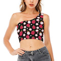 Pitaya Pattern Print One Shoulder Crop Top