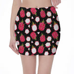 Pitaya Pattern Print Pencil Mini Skirt