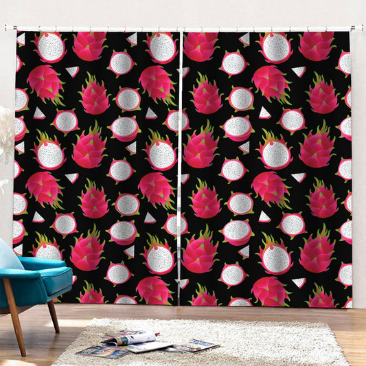 Pitaya Pattern Print Pencil Pleat Curtains