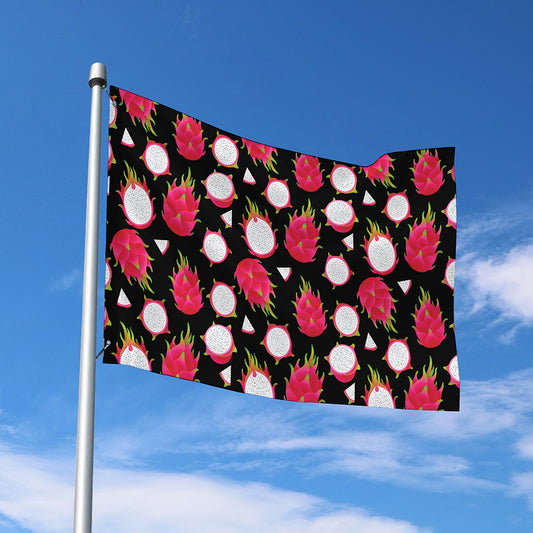 Pitaya Pattern Print Polyester Flag