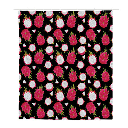 Pitaya Pattern Print Polyester Shower Curtain