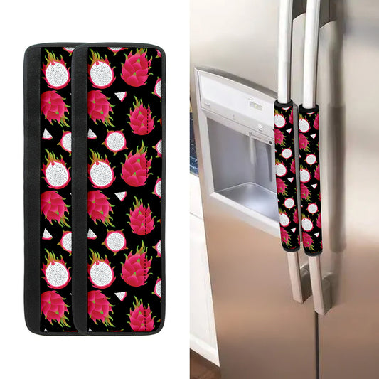 Pitaya Pattern Print Refrigerator Handle Covers