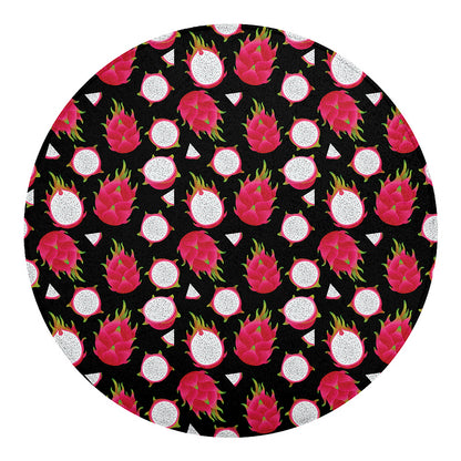 Pitaya Pattern Print Round Blanket