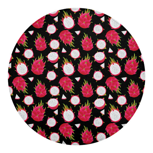 Pitaya Pattern Print Round Blanket
