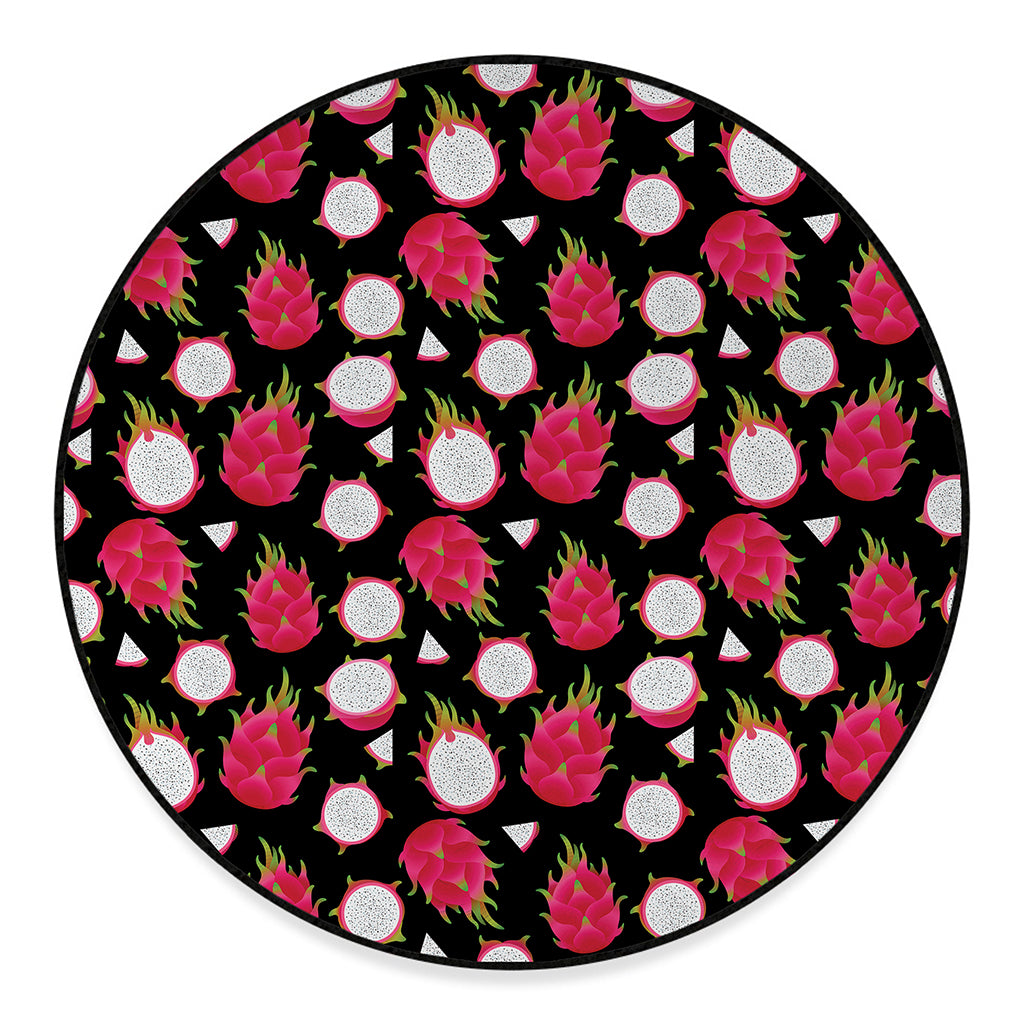 Pitaya Pattern Print Round Floor Mat