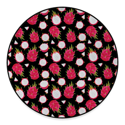 Pitaya Pattern Print Round Floor Mat