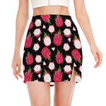 Pitaya Pattern Print Side Slit Mini Skirt