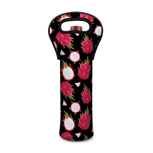 Pitaya Pattern Print Single Neoprene Wine Tote