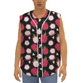 Pitaya Pattern Print Sleeveless Baseball Jersey