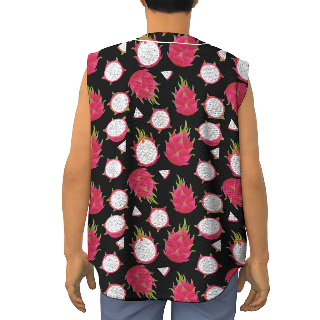 Pitaya Pattern Print Sleeveless Baseball Jersey