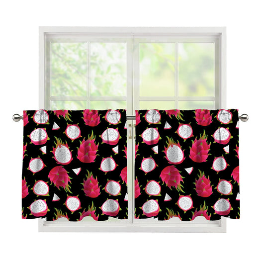 Pitaya Pattern Print Tier Curtains