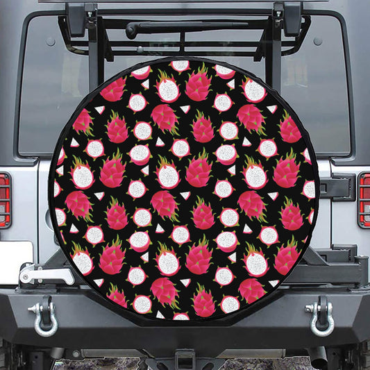 Pitaya Pattern Print Tire Cover