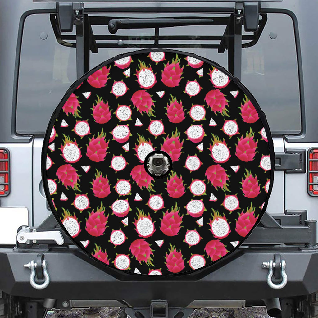 Pitaya Pattern Print Tire Cover With Camera Hole