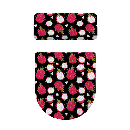 Pitaya Pattern Print Toilet Lid And Tank Cover Set