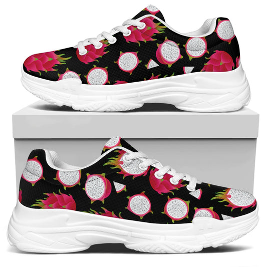 Pitaya Pattern Print White Chunky Shoes