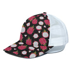 Pitaya Pattern Print White Mesh Trucker Cap