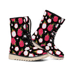 Pitaya Pattern Print Winter Boots