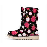 Pitaya Pattern Print Winter Boots