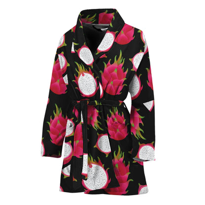 Pitaya Pattern Print Women's Bathrobe