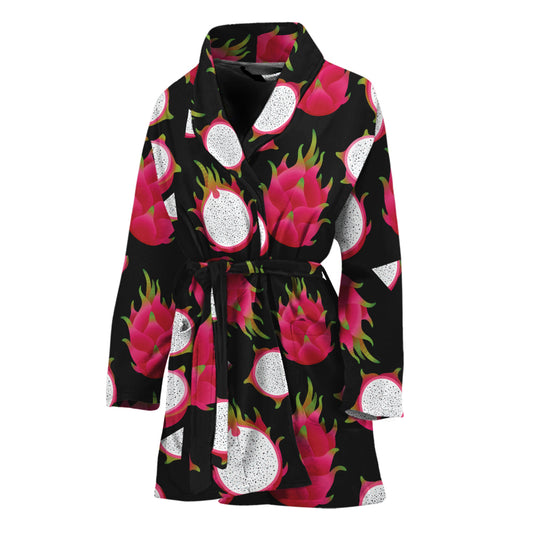 Pitaya Pattern Print Women's Bathrobe