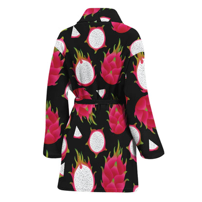 Pitaya Pattern Print Women's Bathrobe