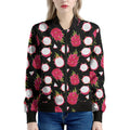 Pitaya Pattern Print Women's Bomber Jacket