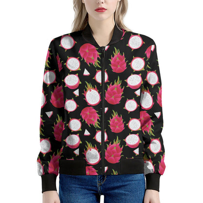 Pitaya Pattern Print Women's Bomber Jacket