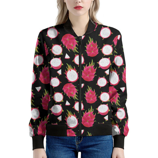 Pitaya Pattern Print Women's Bomber Jacket