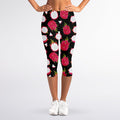 Pitaya Pattern Print Women's Capri Leggings