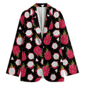 Pitaya Pattern Print Women's Cotton Blazer