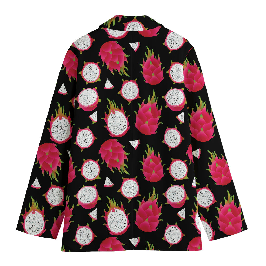 Pitaya Pattern Print Women's Cotton Blazer
