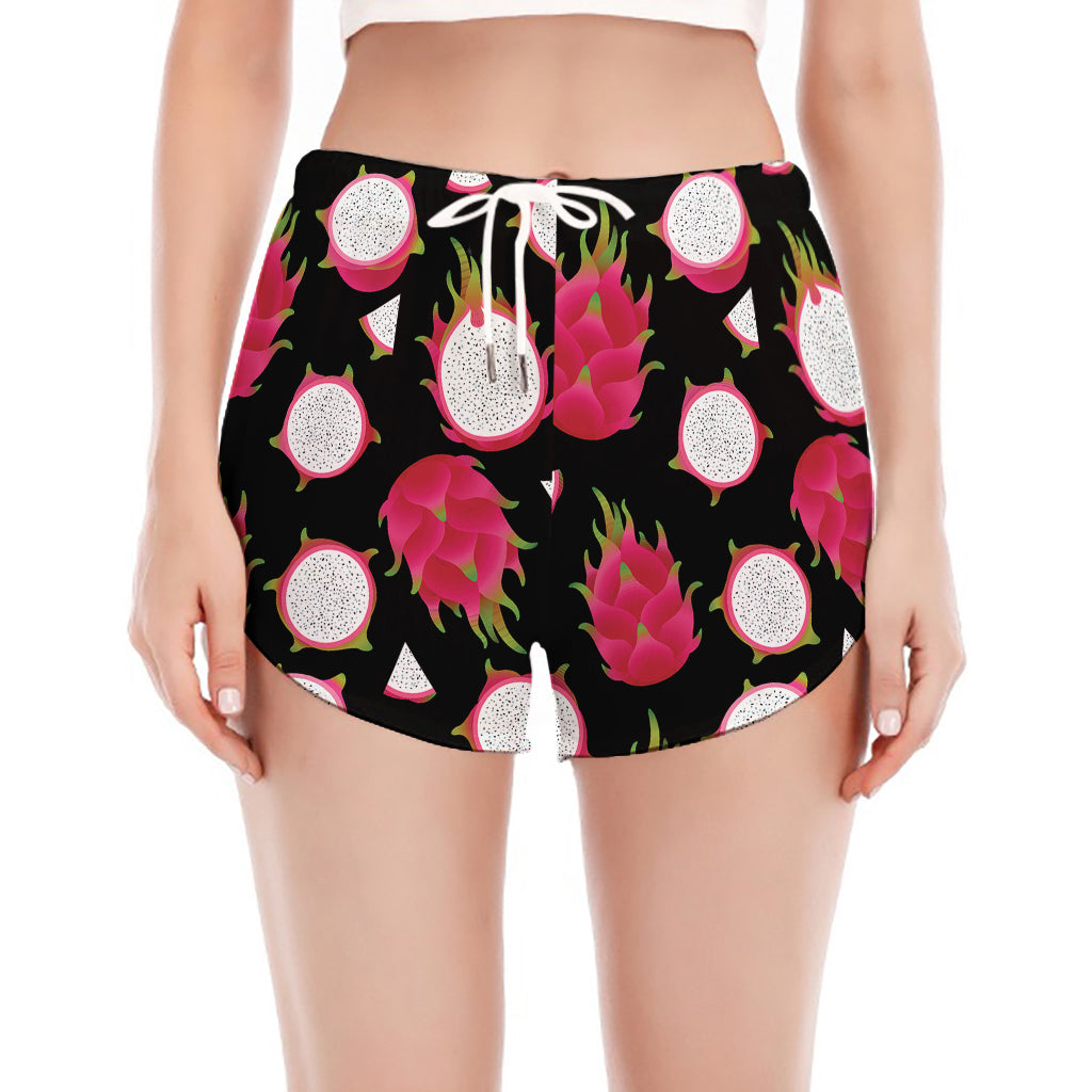 Pitaya Pattern Print Women's Split Running Shorts