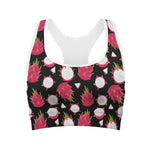 Pitaya Pattern Print Women's Sports Bra
