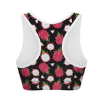 Pitaya Pattern Print Women's Sports Bra