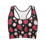 Pitaya Pattern Print Women's Sports Bra