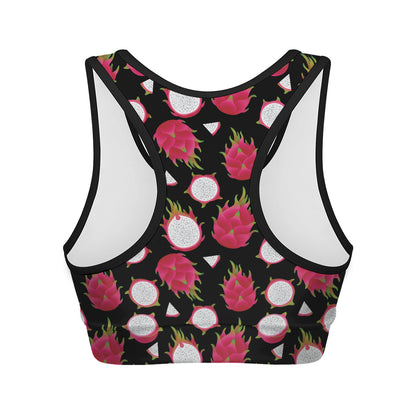 Pitaya Pattern Print Women's Sports Bra