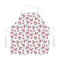 Pixel Cherry Pattern Print Adjustable Apron