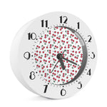 Pixel Cherry Pattern Print Alarm Clock