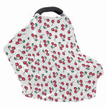 Pixel Cherry Pattern Print Baby Seat Cover