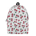Pixel Cherry Pattern Print School Backpack
