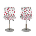 Pixel Cherry Pattern Print Bar Stool Covers
