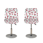Pixel Cherry Pattern Print Bar Stool Covers