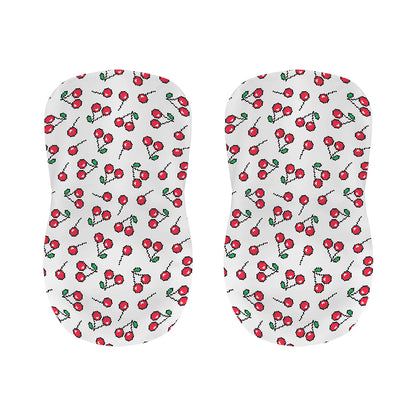 Pixel Cherry Pattern Print Bar Stool Covers