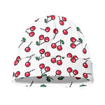 Pixel Cherry Pattern Print Beanie